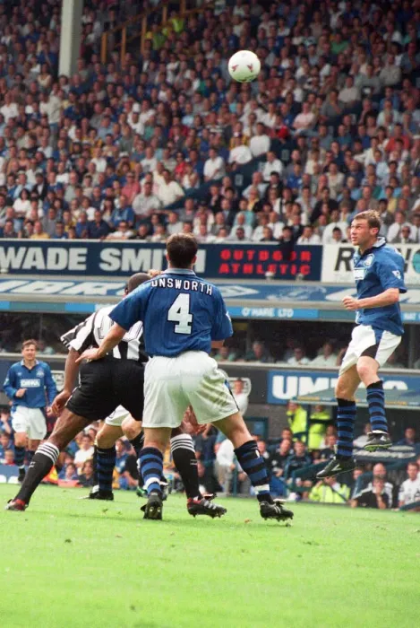 Framed Print : Everton v Newcastle Premiership Football 17th August 1996