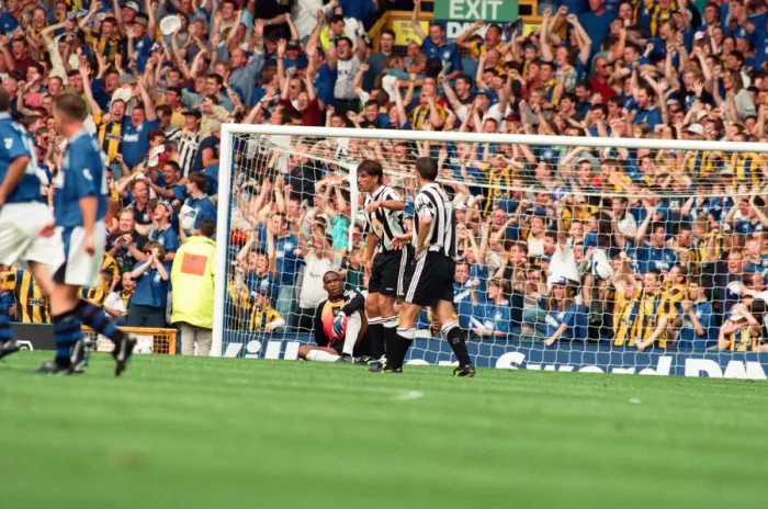 Framed Print : Everton v Newcastle Premiership Football 17th August 1996 Framed Print : Everton v Newcastle Premiership Football 17th August 1996