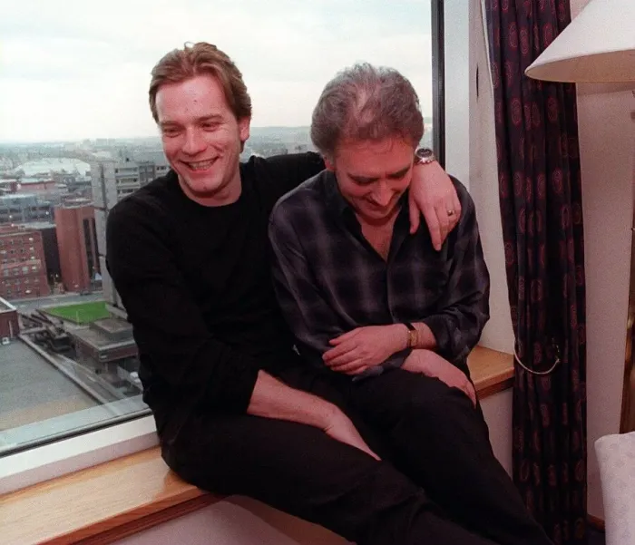 Framed Print : Ewan McGregor actor 25th April 1999 Scots actor with his Uncle also an actor Denis Framed Print : Ewan McGregor actor 25th April 1999 Scots actor with his Uncle also an actor Denis