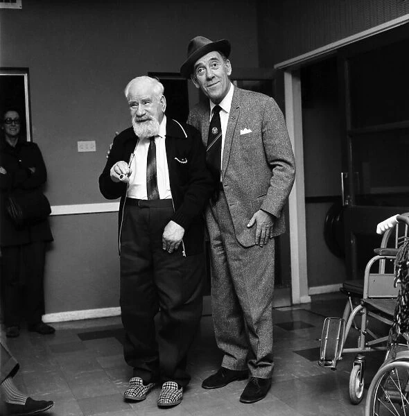 Ex-Sailor Dick Southey with comedian Tommy Trinder. Britains oldest man
