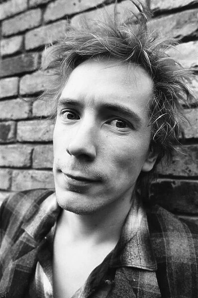 Ex Sex Pistols lead singer Johnny Rotten seen here during a photo shoot with Keith Levine