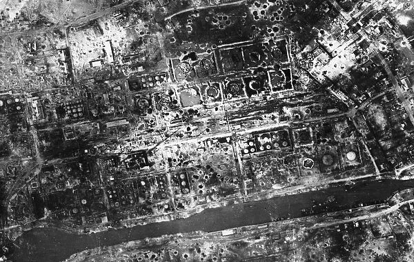 An example of the devastating effect the Allied air assault on German oil targets