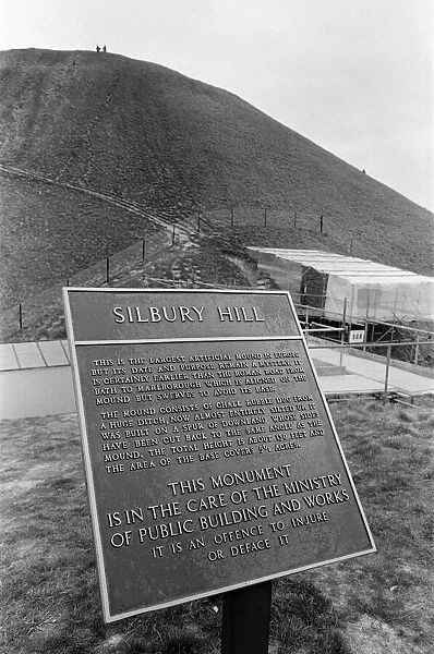 Excavation at Silbury Hill, Wiltshire, to be broadcast on the BBC. 7th April 1968