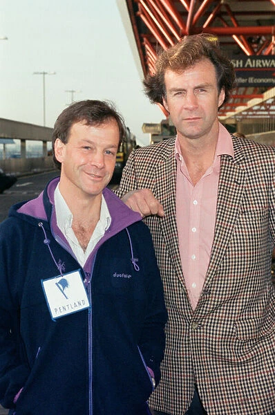 Explorer Sir Ranulph Fiennes (right) with Dr Mike Stroud. 26th October 1992