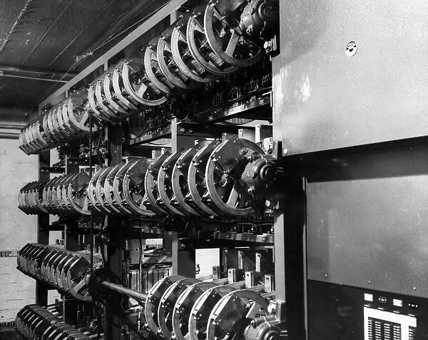 The extensive mechanism of the equipment under the Playhouse stage. 4th March 1961