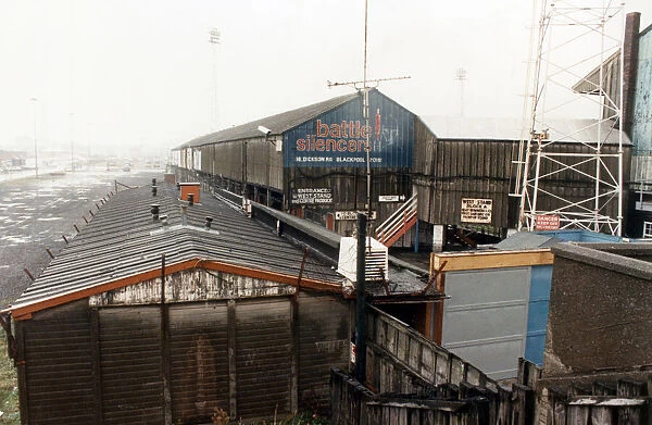 Exterior view of Blackpool Football Club. 8th October 1989