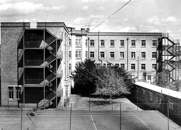 Exterior view of Gulson Road Hospital, Coventry. 27th April 1977