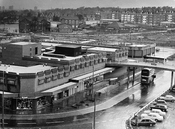 Exterior view of the new Salford shopping precinct. 15th November 1971