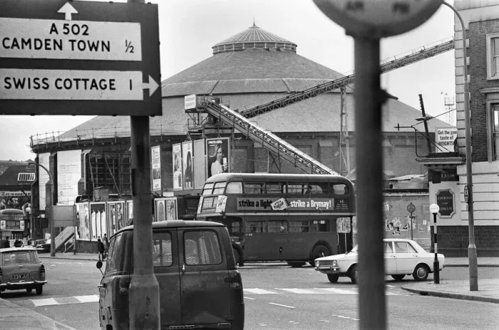 Framed Print : Exterior view of the Roundhouse performing arts and concert venue situated at the Grade Framed Print : Exterior view of the Roundhouse performing arts and concert venue situated at the Grade