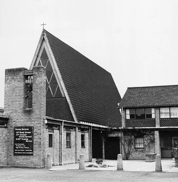 Exterior view of St Martins Church on Suez Road, Cambridge. 2nd November 1983