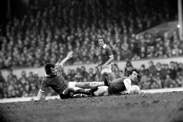 F. A. Cup: Arsenal v. Leicester City. February 1975 75-00906-012