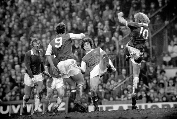 F. A. Cup: Arsenal v. Leicester City. February 1975 75-00906-008