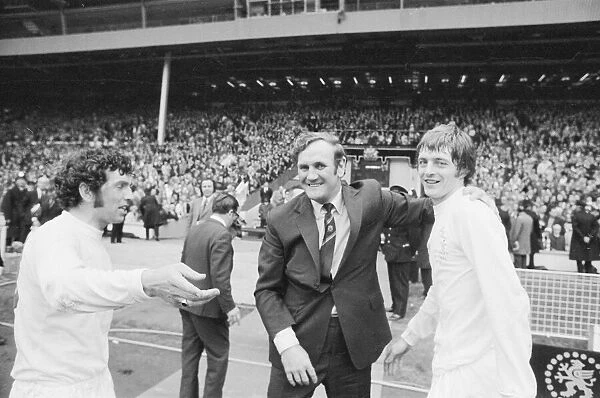 F. A. Cup Final 1972 May 6th 1972 Leeds United Manager Don Revie congratulates Alan