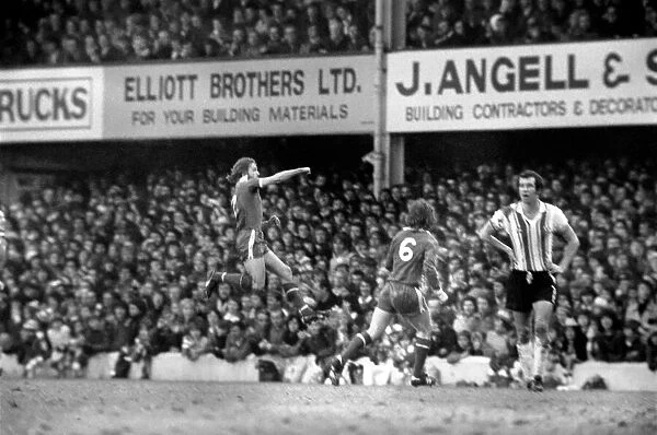 F. A. Cup. Southampton (1) vs. Chelsea (1). Gary Locke jumps for Joy after scoring