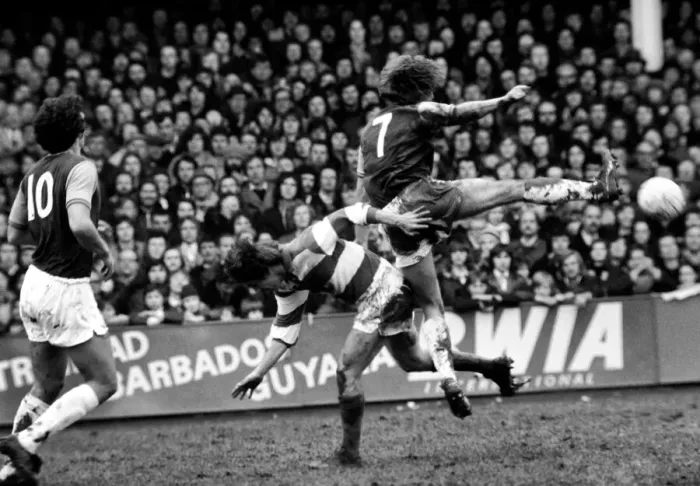 Framed Print : F. A. Cup: West Ham (2) vs. Queens Park Ranger (1). February 1975 75-00908-045 Framed Print : F. A. Cup: West Ham (2) vs. Queens Park Ranger (1). February 1975 75-00908-045