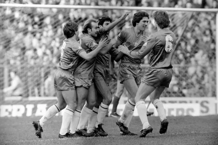 Framed Print : F. A Cup Football. Chelsea 2 v. Liverpool 0 February 1982 LF08-29-025