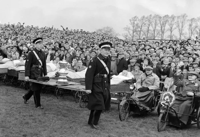 Framed Print : F. A Cup. St. Johns Ambulance in attendance at Wolverhampton Wanderers 1 v Framed Print : F. A Cup. St. Johns Ambulance in attendance at Wolverhampton Wanderers 1 v