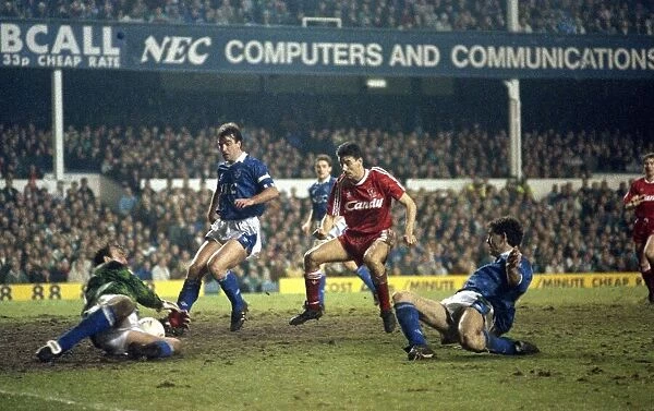 FA Cup Fifth Round replay at Goodison Park. Everton 4 v Liverpool 4 after extra