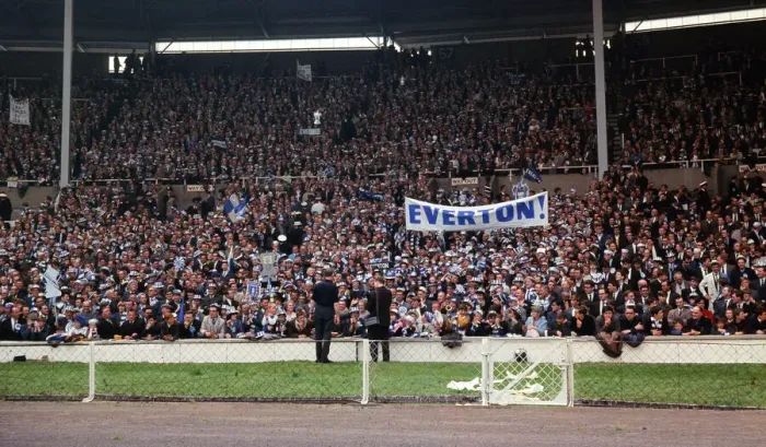 Framed Print : FA Cup Final 1966. Everton v. Sheffield Wednesday. Everton Fans Framed Print : FA Cup Final 1966. Everton v. Sheffield Wednesday. Everton Fans