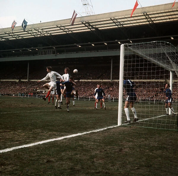 FA Cup final 1970 Chelsea 2 v. Leeds 2 at Wembley. 11th April 1970