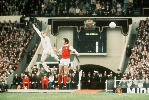 FA Cup final 1972 Leeds 1 v. Arsenal 0. Mick Jones of Leeds connects with a header