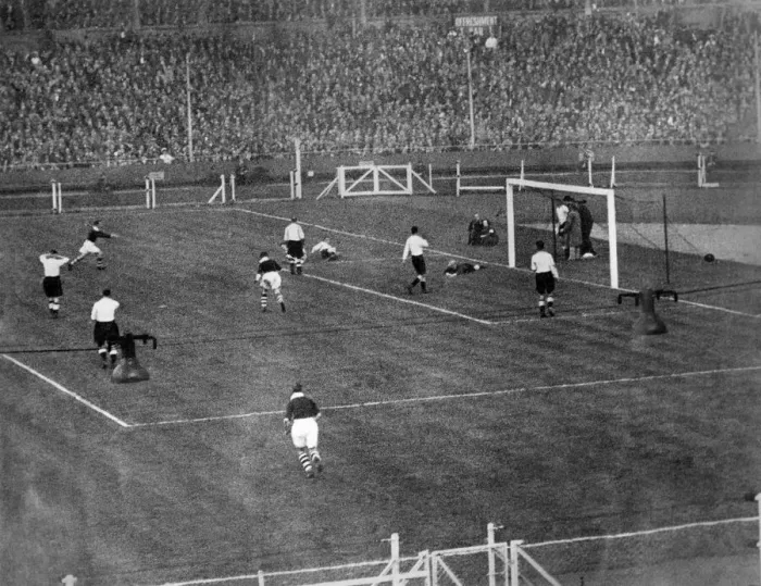 Framed Print : FA Cup final at Wembley. Manchester City 2 v Portsmouth 1. April 1934 Framed Print : FA Cup final at Wembley. Manchester City 2 v Portsmouth 1. April 1934