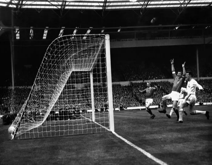 Framed Print : FA Cup Final at Wembley Stadium 25th May 1963 Manchester United v Leicester City Framed Print : FA Cup Final at Wembley Stadium 25th May 1963 Manchester United v Leicester City