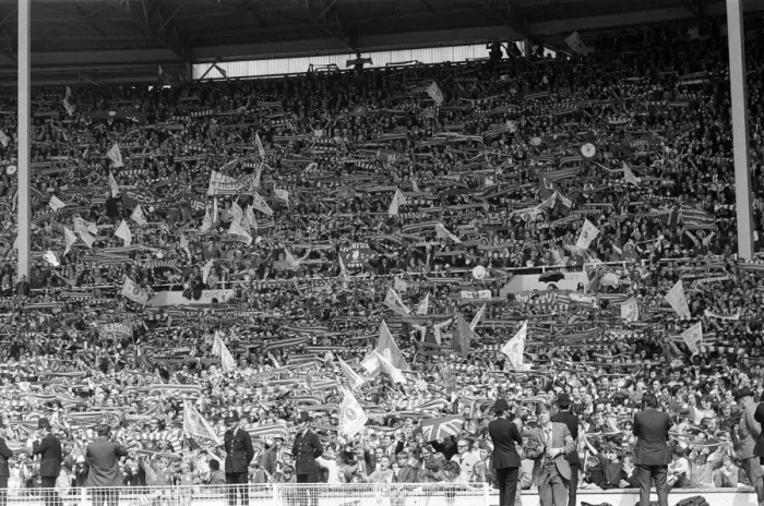 Framed Print : FA Cup Final at Wembley Stadium. Arsenal v Liverpool. Pictured, crowd scenes Framed Print : FA Cup Final at Wembley Stadium. Arsenal v Liverpool. Pictured, crowd scenes
