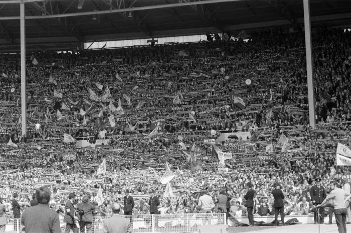 Framed Print : FA Cup Final at Wembley Stadium. Arsenal v Liverpool. Pictured, crowd scenes Framed Print : FA Cup Final at Wembley Stadium. Arsenal v Liverpool. Pictured, crowd scenes