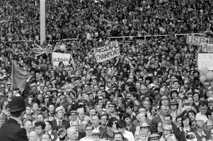 Framed Print : FA Cup Final at Wembley Stadium. Arsenal v Liverpool. Pictured, crowd scenes Framed Print : FA Cup Final at Wembley Stadium. Arsenal v Liverpool. Pictured, crowd scenes