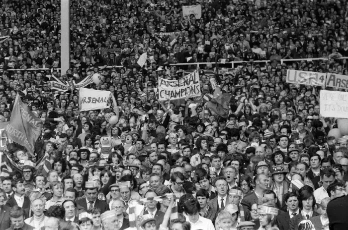 Framed Print : FA Cup Final at Wembley Stadium. Arsenal v Liverpool. Pictured, crowd scenes Framed Print : FA Cup Final at Wembley Stadium. Arsenal v Liverpool. Pictured, crowd scenes
