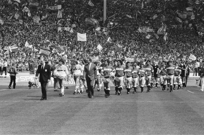 Framed Print : FA Cup Final at Wembley Stadium. Everton 0 v Manchester United 1
