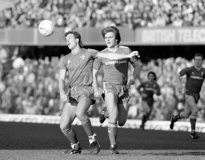 Framed Print : FA Cup Fourth Round. Chelsea 1 v. Liverpool 2. Kerry Dixon of Chelsea before his Framed Print : FA Cup Fourth Round. Chelsea 1 v. Liverpool 2. Kerry Dixon of Chelsea before his