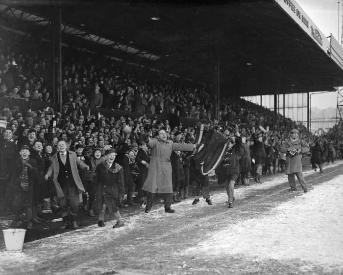 Framed Print : FA Cup. Norwich City v. Manchester United. 10th January 1959