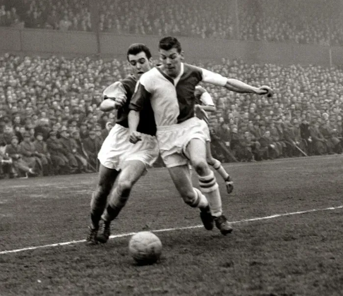 Framed Print : FA Cup Quarter Final Burnley v Blackburn Rovers March 1960 Action during the match Framed Print : FA Cup Quarter Final Burnley v Blackburn Rovers March 1960 Action during the match