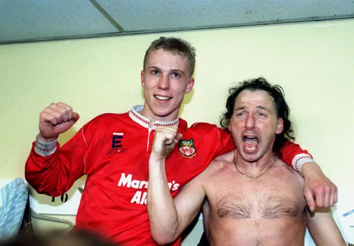 Framed Print : FA Cup Third Round match Wrexham 2 v Arsenal 1 Steve Watkins celebrates Framed Print : FA Cup Third Round match Wrexham 2 v Arsenal 1 Steve Watkins celebrates