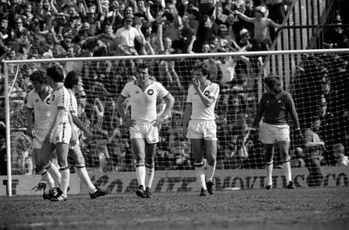 Framed Print : F.A Cup Semi Final - West Ham 1 v. Everton 1. April 1980 LF02-26-110 *** Local Caption Framed Print : F.A Cup Semi Final - West Ham 1 v. Everton 1. April 1980 LF02-26-110 *** Local Caption