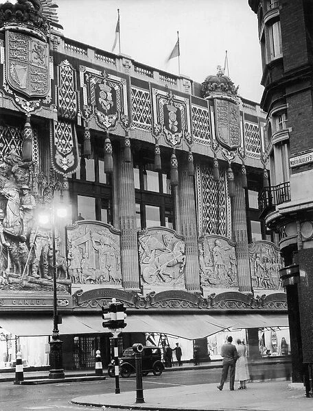 The facade of Selfridges store in Oxford Street, London. August 1937