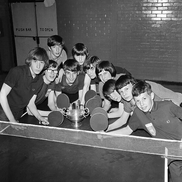 Fairfield table tennis team. Circa 1971