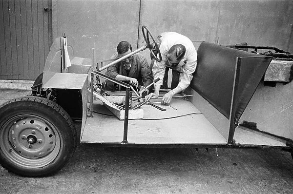 Fairthorpe Atom mini car, a rear-engined two-door fibre glass car designed by British