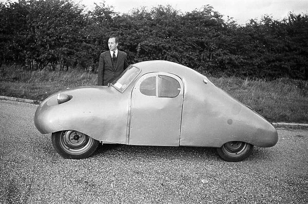 Fairthorpe Atom mini car, a rear-engined two-door fibre glass car designed by British