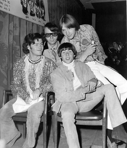 The famous American pop group The Monkees arrived at London Airport to the screams of