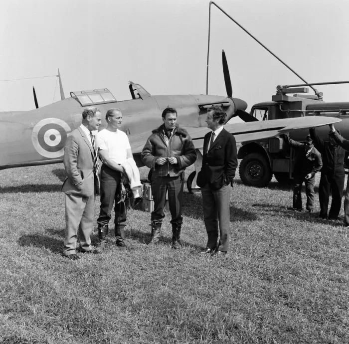 Framed Print : Famous Battle of Britain pilots visited the RAF station at Duxford, near Cambridge Framed Print : Famous Battle of Britain pilots visited the RAF station at Duxford, near Cambridge