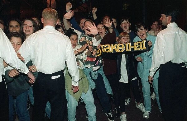 Take That fans party outside SECC Glasgow July 1994