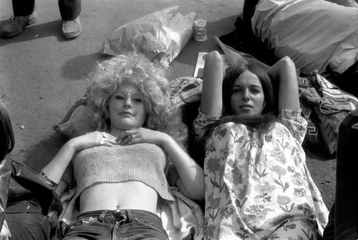 Framed Print : fans at The Rolling Stones concert at Hyde Park. 5th July 1969
