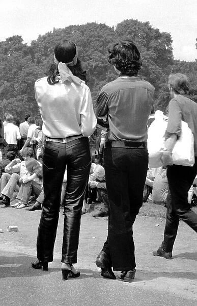 Two fans at The Rolling Stones concert in Hyde Park, London. 5th July 1969