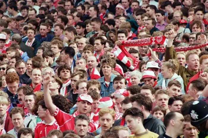Framed Print : Fans during the Wolverhampton Wanderers v Middlesbrough match