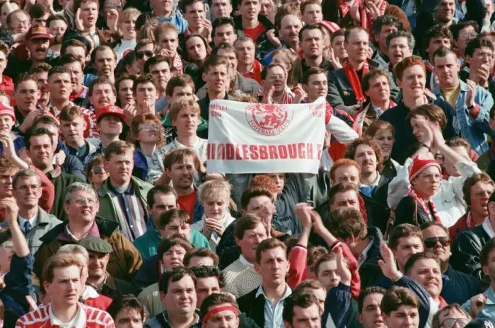 Framed Print : Fans during the Wolverhampton Wanderers v Middlesbrough match