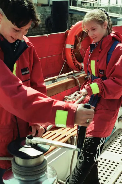 Framed Print : The Faramir Trust at Hartlepool Marina was set up for people to go sailing