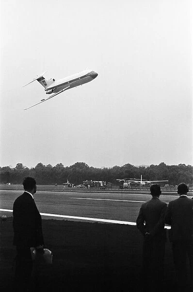 Farnborough air-show Trident 1C in flight. Circa September 1962